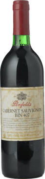 PENFOLDS Bin 407 Cabernet Sauvignon, South Australia 1996 Bottle image number 0