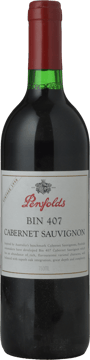 PENFOLDS Bin 407 Cabernet Sauvignon, South Australia 1998 Bottle image number 0