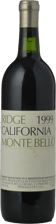 RIDGE VINEYARDS Monte Bello Cabernets, Santa Cruz Mountains 1999 Bottle