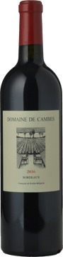 DOMAINE DE CAMBES , Bordeaux 2016 Bottle image number 0