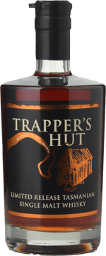 TASMANIAN HOUSE OF WHISKY Trapper's Hut 47% ABV Single Malt Whisky, Tasmania NV 500ml image number 0