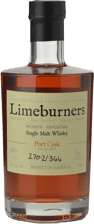 LIMEBURNERS Port Cask 43% ABV Single Malt Whisky, Australia NV Half Bottle