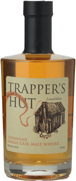 TASMANIAN HOUSE OF WHISKY Trapper's Hut 45% ABV Single Malt Whisky, Tasmania NV Half Bottle image number 0