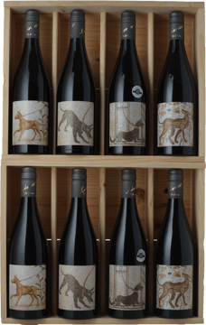 LEVRIER BY JO IRVINE Mosaic Collection 8 bottles Set 2018 Cavall Merlot, 2015 Argos Shiraz, 2015 Anubis Cabernet Sauvignon, 2017 Peritas Zinfandel, Barossa Valley MV Set image number 0