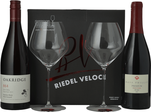 LANGTONS Victorian Pinot with RIEDEL Veloce 6330/07 Pinot Noir/Nebbiolo Twin Pack, 3 Pk Pinot Noir MV Case image number 0