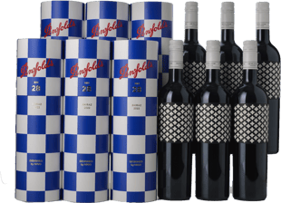 LANGTONS HEIRLOOM VINEYARDS Alambra Shiraz with a Bonus 6 Pack of PENFOLDS Bin 28 Holiday by NIGO Shiraz, 12 Pack  MV Case LANGTONS HEIRLOOM VINEYARDS Alambra Shiraz with a Bonus 6 Pack of PENFOLDS Bin 28 Holiday by NIGO Shiraz, 12 Pack  MV Case