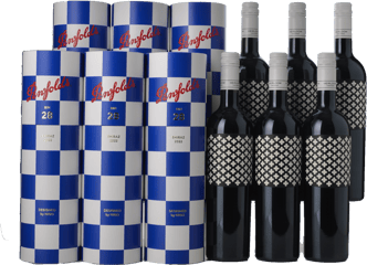 LANGTONS HEIRLOOM VINEYARDS Alambra Shiraz with a Bonus 6 Pack of PENFOLDS Bin 28 Holiday by NIGO Shiraz, 12 Pack  MV Case image number 0