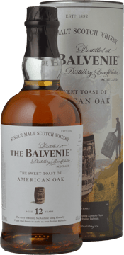 THE BALVENIE 12 Year Old American Oak Cask 43% ABV Single Malt Whisky, Whisky NV 700ml image number 0