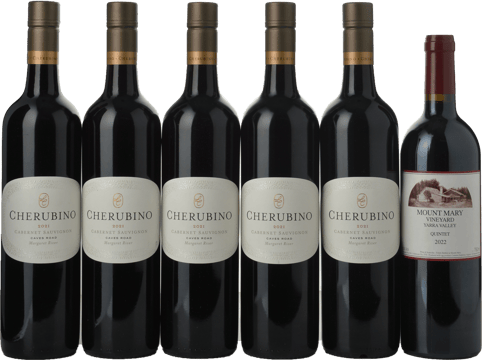 LANGTONS CHERUBINO Caves Road Cabernet Sauvignon with a bottle of Mount Mary Quintet, 6 Pack  MV Case image number 0