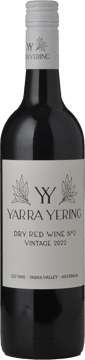 YARRA YERING Dry Red Wine No.2 Shiraz, Yarra Valley 2022 Bottle image number 0