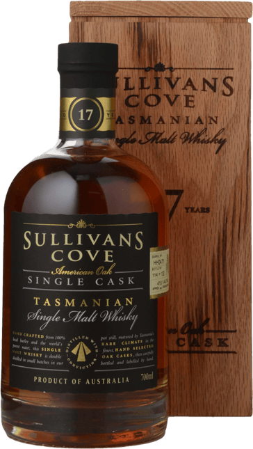 SULLIVANS COVE 17 Years Old American Oak 47.6% ABV Single Malt Whisky, Tasmania NV
