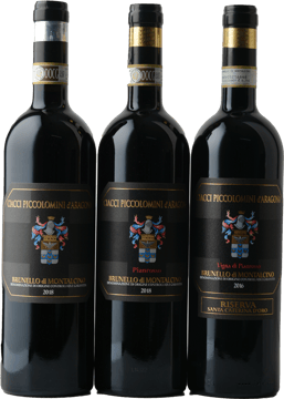 CIACCI PICCOLOMINI D'ARAGONA 2016 Santa Caterina D'Oro Riserva, 2018 Pianrosso & Brunello di Montalcino 3 pack  MV Case image number 0