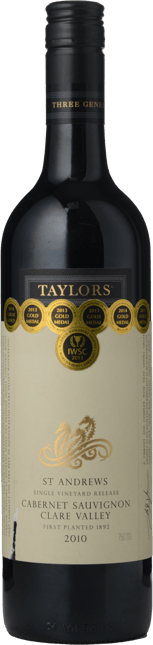TAYLORS WINES St. Andrews Cabernet Sauvignon, Clare Valley 2010