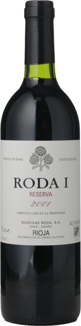 BODEGAS RODA Roda 1 Reserva, Rioja 2001