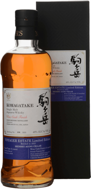 HOMBO SHUZO CO LTD MARS Komagatake Voyager Estate Wine Cask Finish 48%ABV Single Malt Whisky, Japan NV