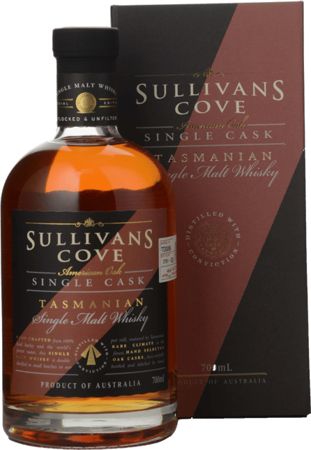 SULLIVANS COVE American Oak Single Cask TD0086 46.9% ABV Single Malt Whisky, Tasmania NV