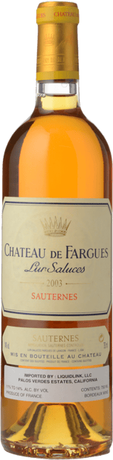 CHATEAU DE FARGUES, Sauternes 2003