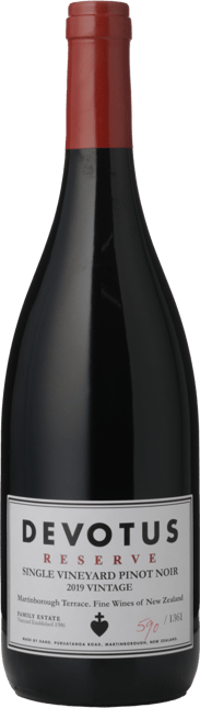 DEVOTUS Reserve Single Vineyard Pinot Noir, Martinborough 2019