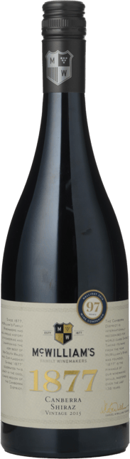 MCWILLIAM'S WINES 1877 Shiraz, Canberra District 2015