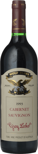 WOLF BLASS WINES Grey Label Cabernet Sauvignon, Langhorne Creek 1993