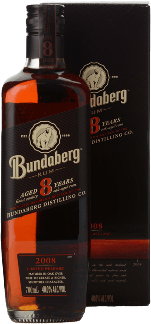 BUNDABERG Limited Release Rum Aged 8 Years 40.0% ABV , Bundaberg 2008