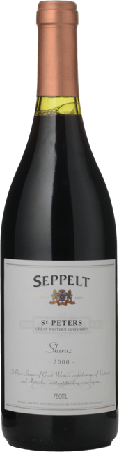 SEPPELT St Peters Great Western Vineyards Shiraz, Grampians 2000