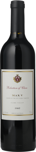 ROBERTSON'S CLARE  VINEYARDS Max V Cabernet Blend, Clare Valley 2007