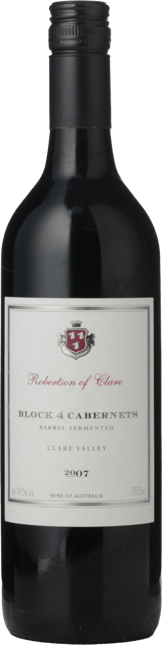 ROBERTSON'S CLARE VINEYARDS Block 4 Cabernets, Clare Valley 2007