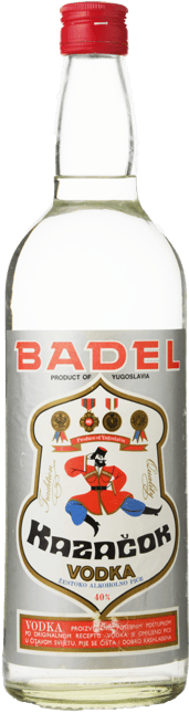 BADEL Kazacok 40% ABV Vodka, Yugoslavia NV