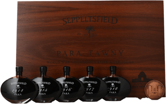 SEPPELTSFIELD 100 Year Old Para Vintage Tawny WWI Anthology Aged Tawny Port, Barossa MV Set image number 0