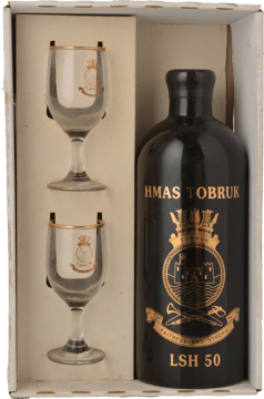 OAKWOOD WINES HMAS Tobruk 2 Glass Set Tawny Port, Australia NV Set image number 0