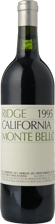 RIDGE VINEYARDS Monte Bello Cabernets, Santa Cruz Mountains 1995 Bottle