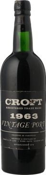 CROFT'S Vintage Port, Oporto 1963 Bottle image number 0