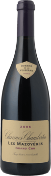 DOMAINE DE LA VOUGERAIE Les Mazoyeres, Charmes-Chambertin 2006 Bottle image number 0