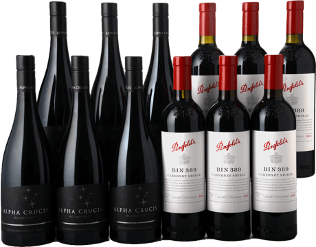 LANGTONS Penfolds Bin 389 and Alpha Crucis Syrah Bundle 12 pack MV Case image number 0