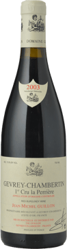 DOMAINE JEAN MICHEL GUILLON La Perriere 1er Cru, Gevrey-Chambertin 2003 Bottle image number 0