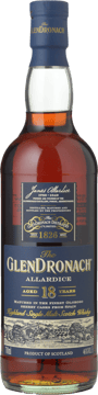 GLENDRONACH Allardice Aged 18 Years 46% ABV, The Highlands NV 700ml image number 0