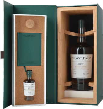 THE LAST DROP DISTILLERS Release No. 31 50 Year Old Blended Grain Scotch Whisky 49% ABV with 50ml Sample Bottle, Scotland NV 700ml image number 0