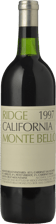 RIDGE VINEYARDS Monte Bello Cabernets, Santa Cruz Mountains 1997 Bottle