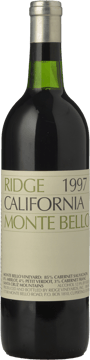 RIDGE VINEYARDS Monte Bello Cabernets, Santa Cruz Mountains 1997 Bottle image number 0