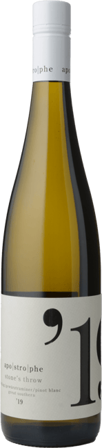 LARRY CHERUBINO WINES Apostrophe Stone's Throw Gewurztraminer Pinot Blanc Riesling, Great Southern 2019