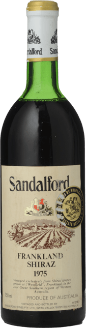 SANDALFORD Frankland Shiraz, Great Southern 1975