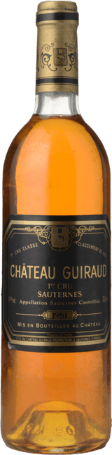 CHATEAU GUIRAUD 1er cru classe, Sauternes 1981