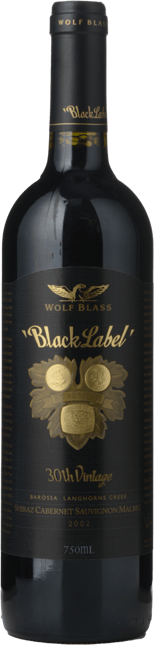 WOLF BLASS WINES Black Label, South Australia 2002