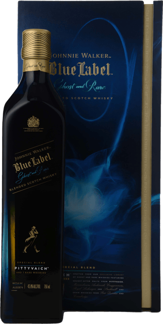 JOHNNIE WALKER Blue Label Ghost and Rare Pittyvaich Scotch Whisky 43.8% ABV, Scotland NV