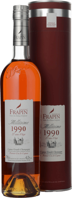 COGNAC FRAPIN 27 Y.O. Grande Champagne Cognac 1990 41.3% ABV, Cognac NV