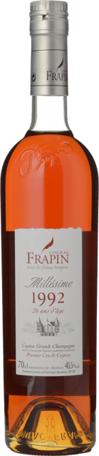 COGNAC FRAPIN 26 Y.O. Grande Champagne Cognac 1992 41.2% ABV, Cognac NV