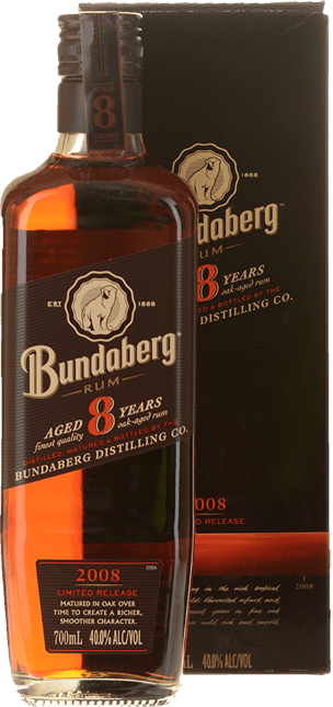 BUNDABERG Limited Release Rum Aged 8 Years 40.0% ABV , Bundaberg 2008