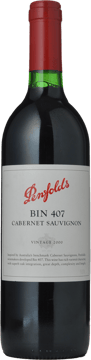 PENFOLDS Bin 407 Cabernet Sauvignon, South Australia 2000 Bottle image number 0