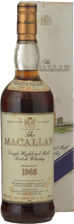 MACALLAN 18 Year Old Sherry Cask Matured Single Malt Whisky 43% ABV, The Highlands 1968 Bottle